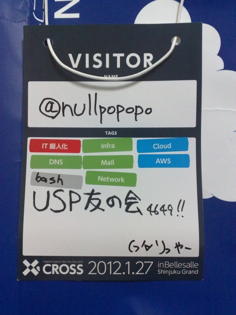 エンジニアサポート新年会2012 CROSS 行ってきました!